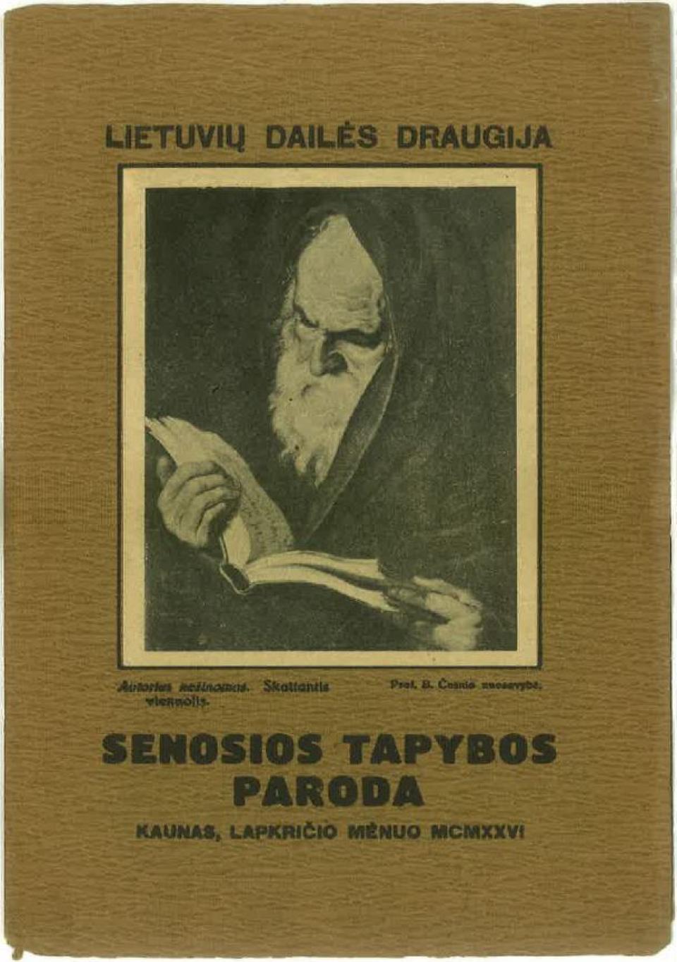 "Senosios tapybos paroda", 1926 m., Kat. Nr. 22, P. 3